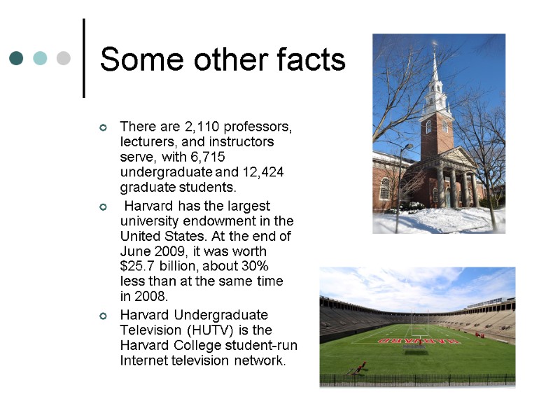 Some other facts There are 2,110 professors, lecturers, and instructors serve, with 6,715 undergraduate